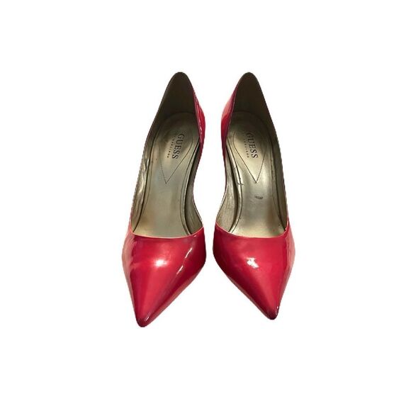 Half D’Orsay Patent Leather Pointed Toe Pumps - Picture 3 of 7